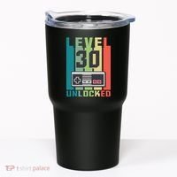 Level 30 Unlocked Funny Retro Gamer Birthday Tumbler thumb 0