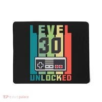 Level 30 Unlocked Funny Retro Gamer Birthday Mousepad thumb 0