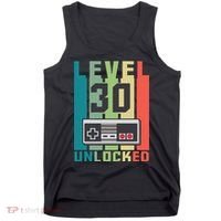Level 30 Unlocked Funny Retro Gamer Birthday Tank Top thumb 0