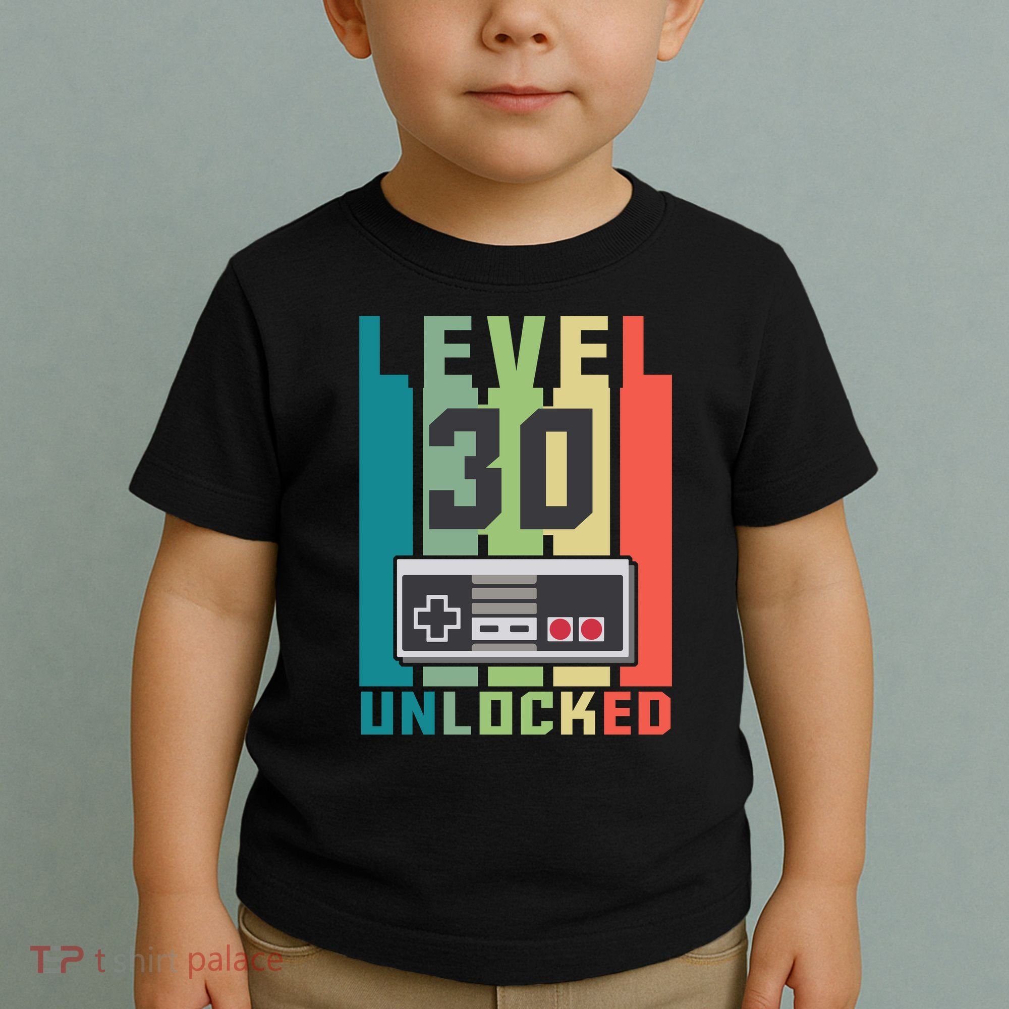 Level 30 Unlocked Funny Retro Gamer Birthday Toddler T-Shirt