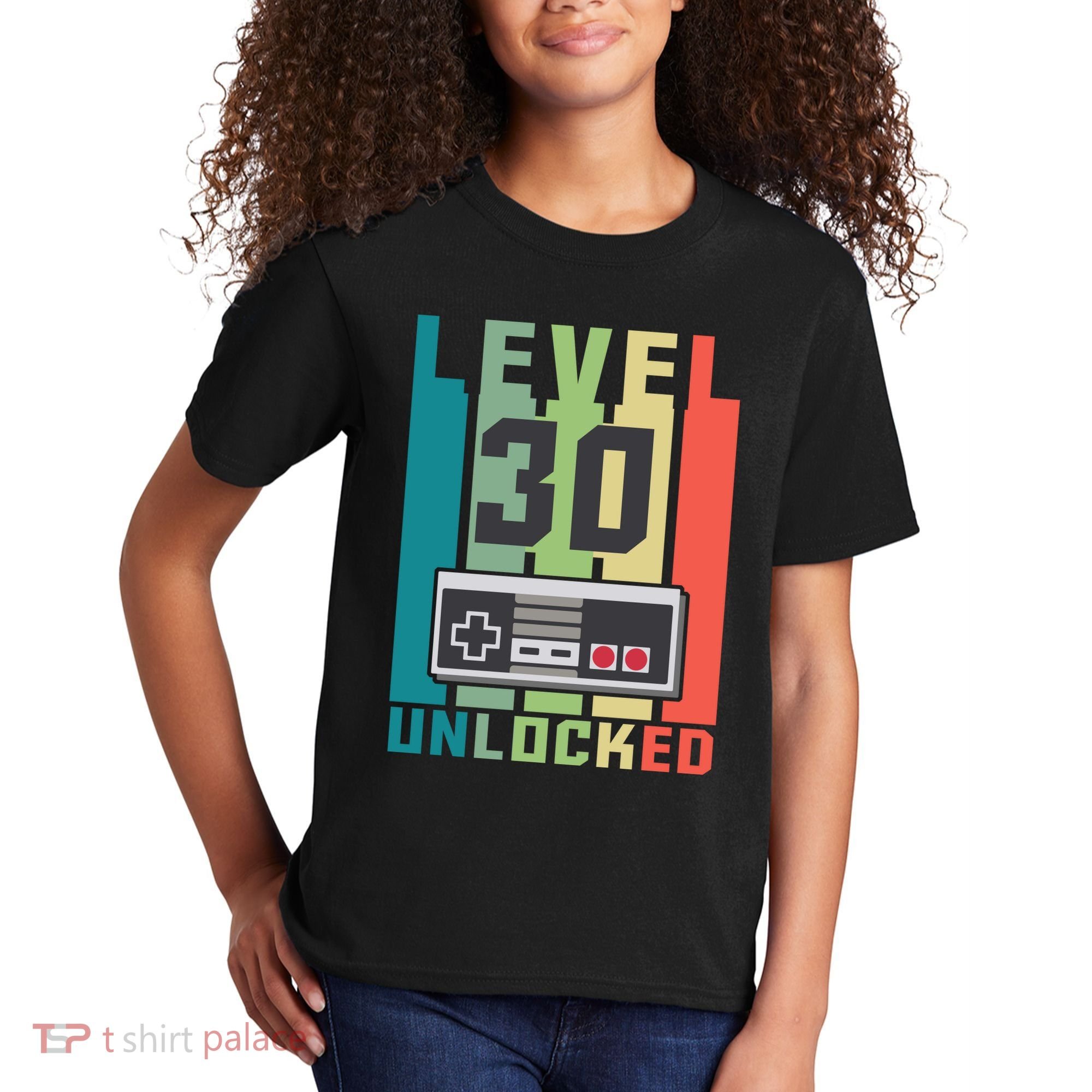 Level 30 Unlocked Funny Retro Gamer Birthday Kids T-Shirt