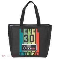 Level 30 Unlocked Funny Retro Gamer Birthday Tote Bag thumb 0