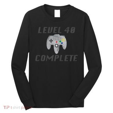 Level 40 Complete 40th Birthday Long Sleeve Shirt