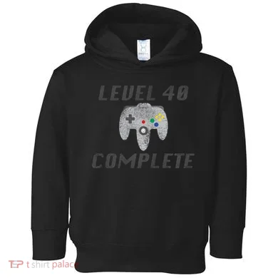Level 40 Complete 40th Birthday Toddler Hoodie