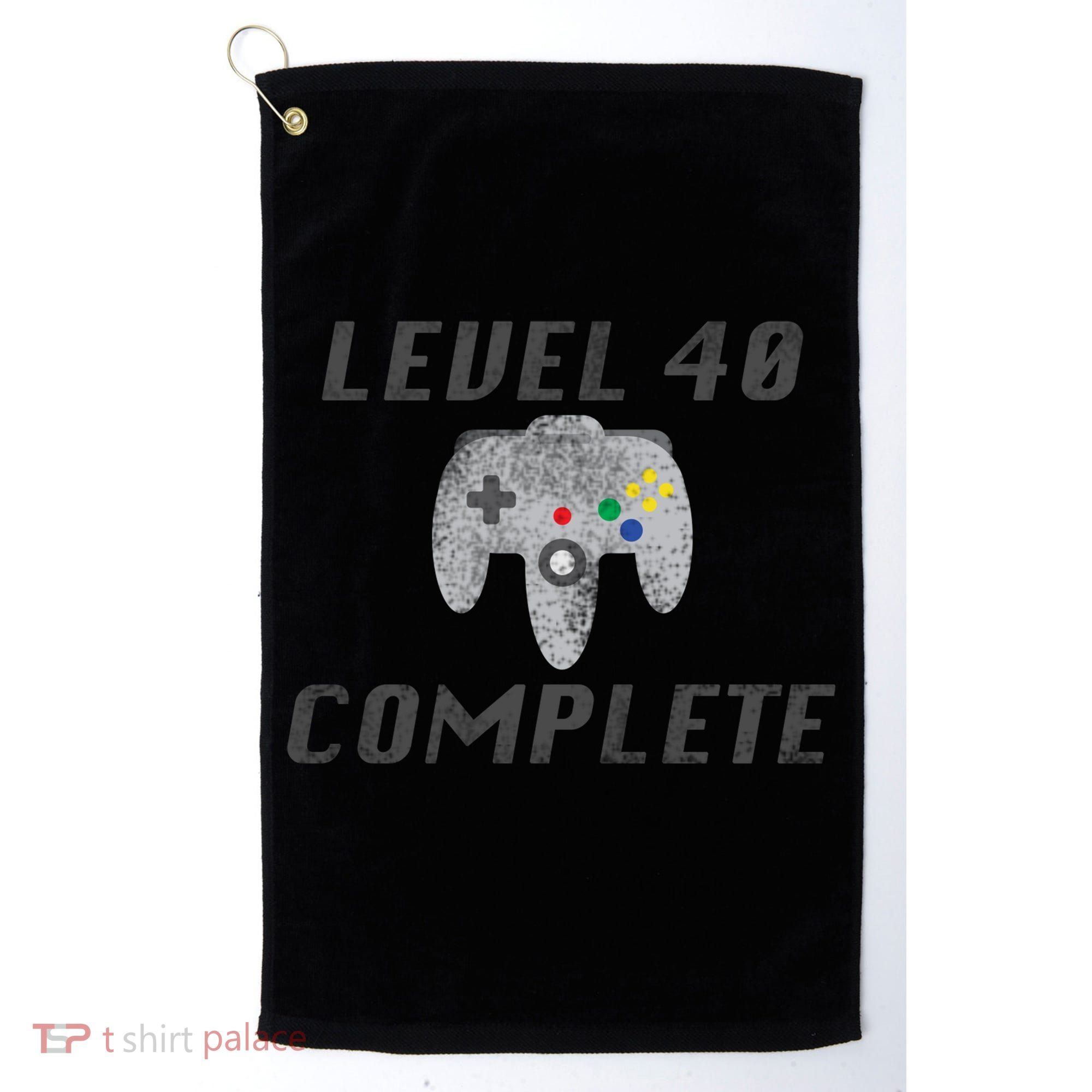 Level 40 Complete 40th Birthday Golf Towel