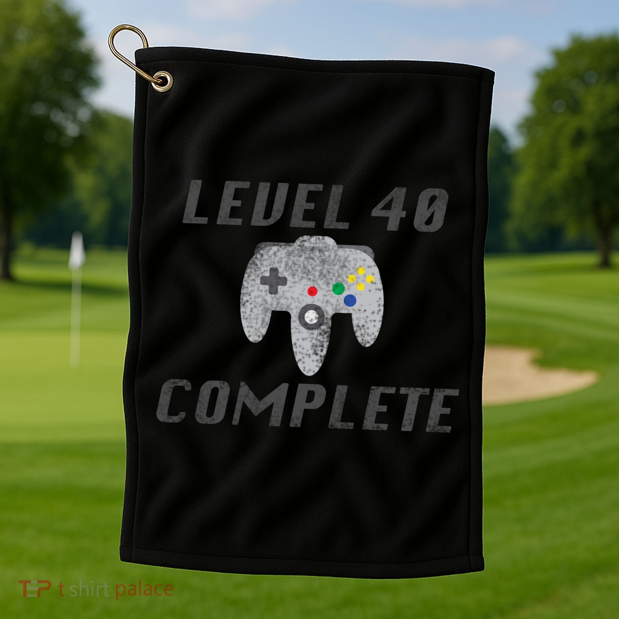 Level 40 Complete 40th Birthday Golf Towel