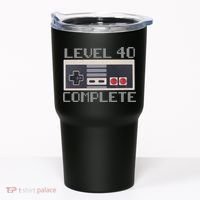 Level 40 Complete Retro Gamer 40th Birthday Tumbler thumb 0