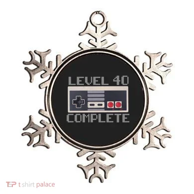 Level 40 Complete Retro Gamer 40th Birthday Ornament