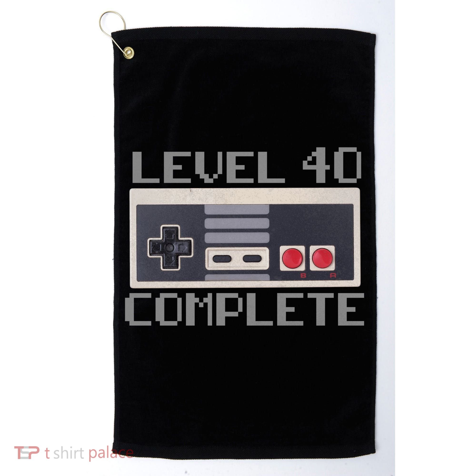 Level 40 Complete Retro Gamer 40th Birthday Golf Towel