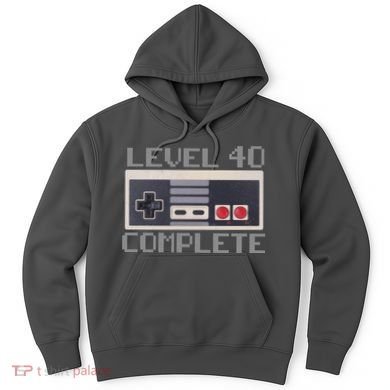 Level 40 Complete Retro Gamer 40th Birthday Hoodie