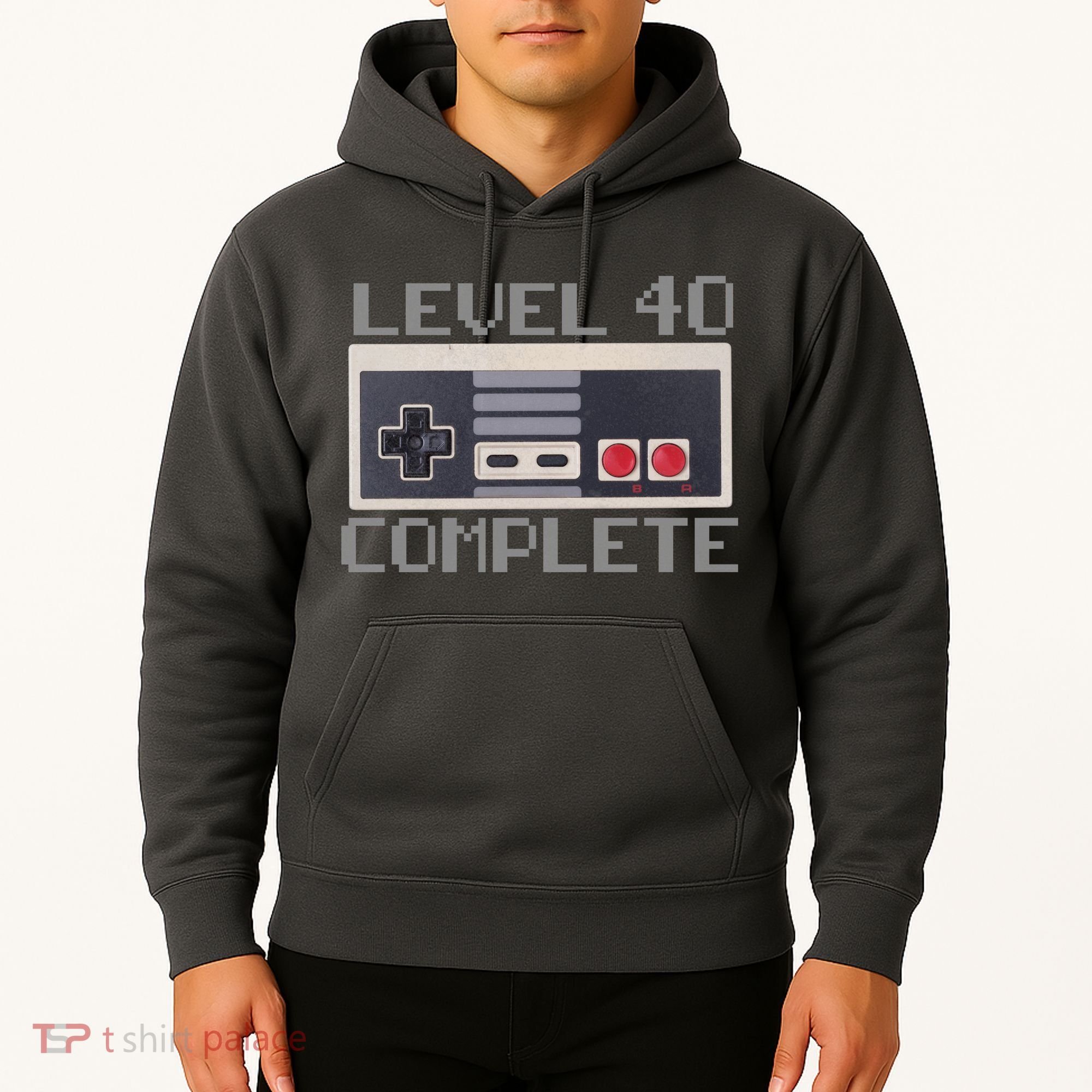 Level 40 Complete Retro Gamer 40th Birthday Hoodie