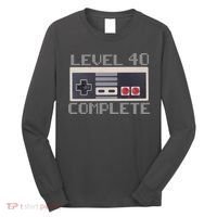 Level 40 Complete Retro Gamer 40th Birthday Long Sleeve Shirt thumb 0
