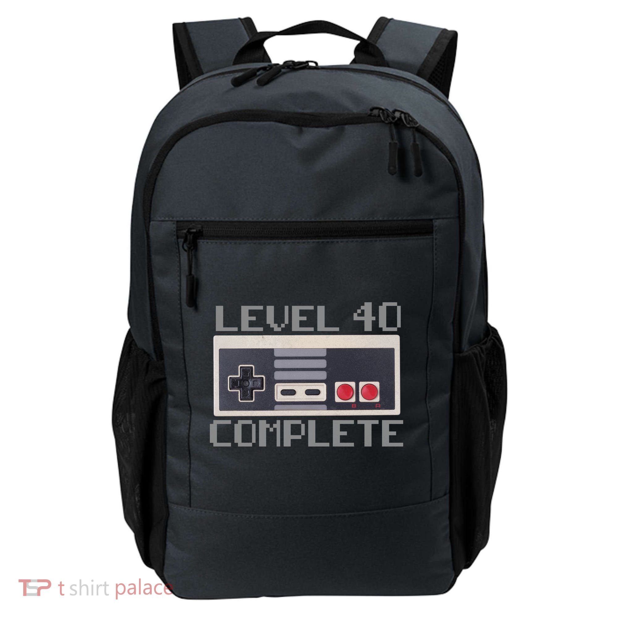 Level 40 Complete Retro Gamer 40th Birthday Backpack