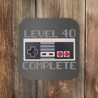 Level 40 Complete Retro Gamer 40th Birthday Coaster thumb 0