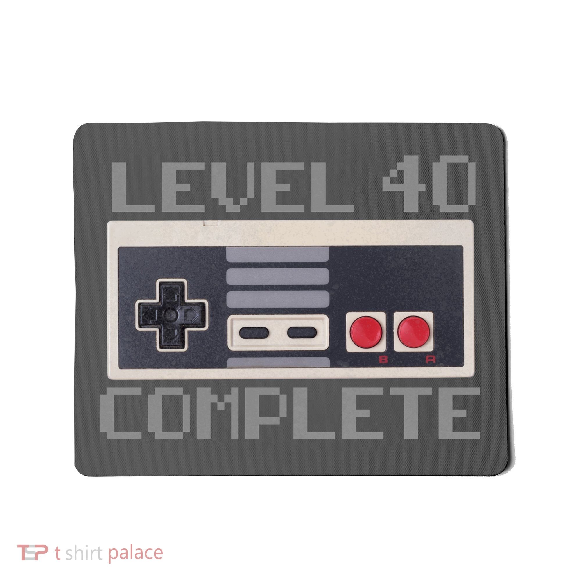Level 40 Complete Retro Gamer 40th Birthday Mousepad