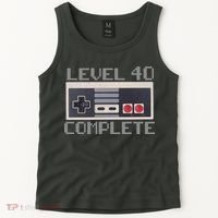 Level 40 Complete Retro Gamer 40th Birthday Tank Top thumb 2