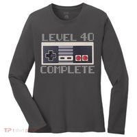 Level 40 Complete Retro Gamer 40th Birthday Women's Long Sleeve Shirt thumb 0