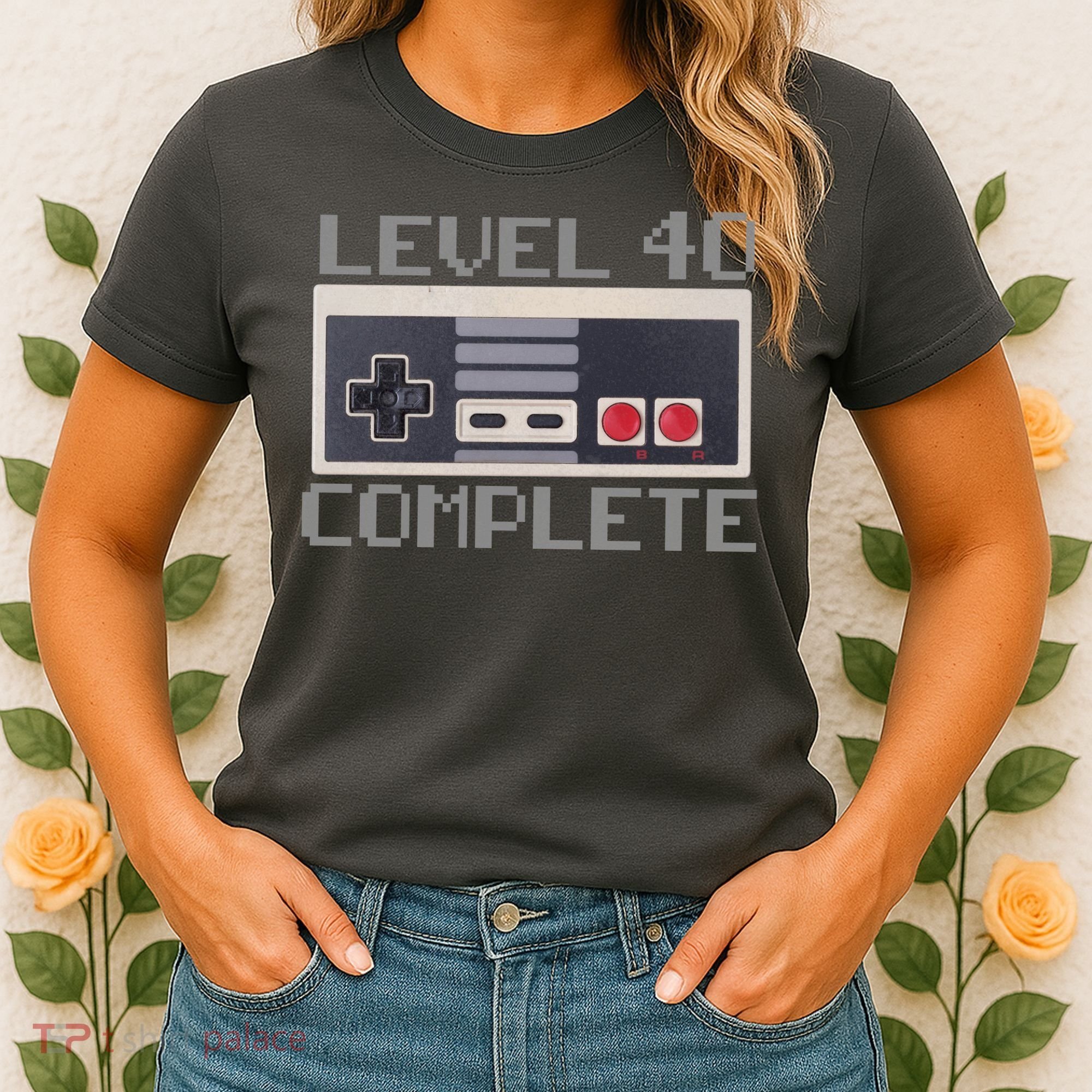 Level 40 Complete Retro Gamer 40th Birthday Women's T-Shirt