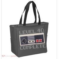 Level 40 Complete Retro Gamer 40th Birthday Tote Bag thumb 2