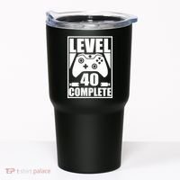 Level 40 Complete Video Gamer 40th Birthday Tumbler thumb 0