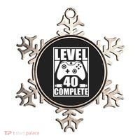 Level 40 Complete Video Gamer 40th Birthday Ornament thumb 0