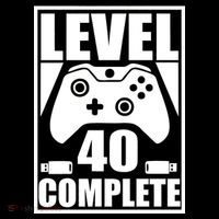 Level 40 Complete Video Gamer 40th Birthday Ornament thumb 1