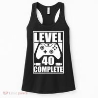 Level 40 Complete Video Gamer 40th Birthday Women's Tank Top thumb 0