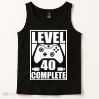 Level 40 Complete Video Gamer 40th Birthday Tank Top thumb 2