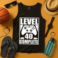 Level 40 Complete Video Gamer 40th Birthday Tank Top thumb 4