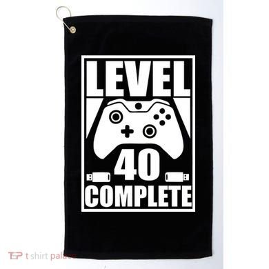 Level 40 Complete Video Gamer 40th Birthday Golf Towel