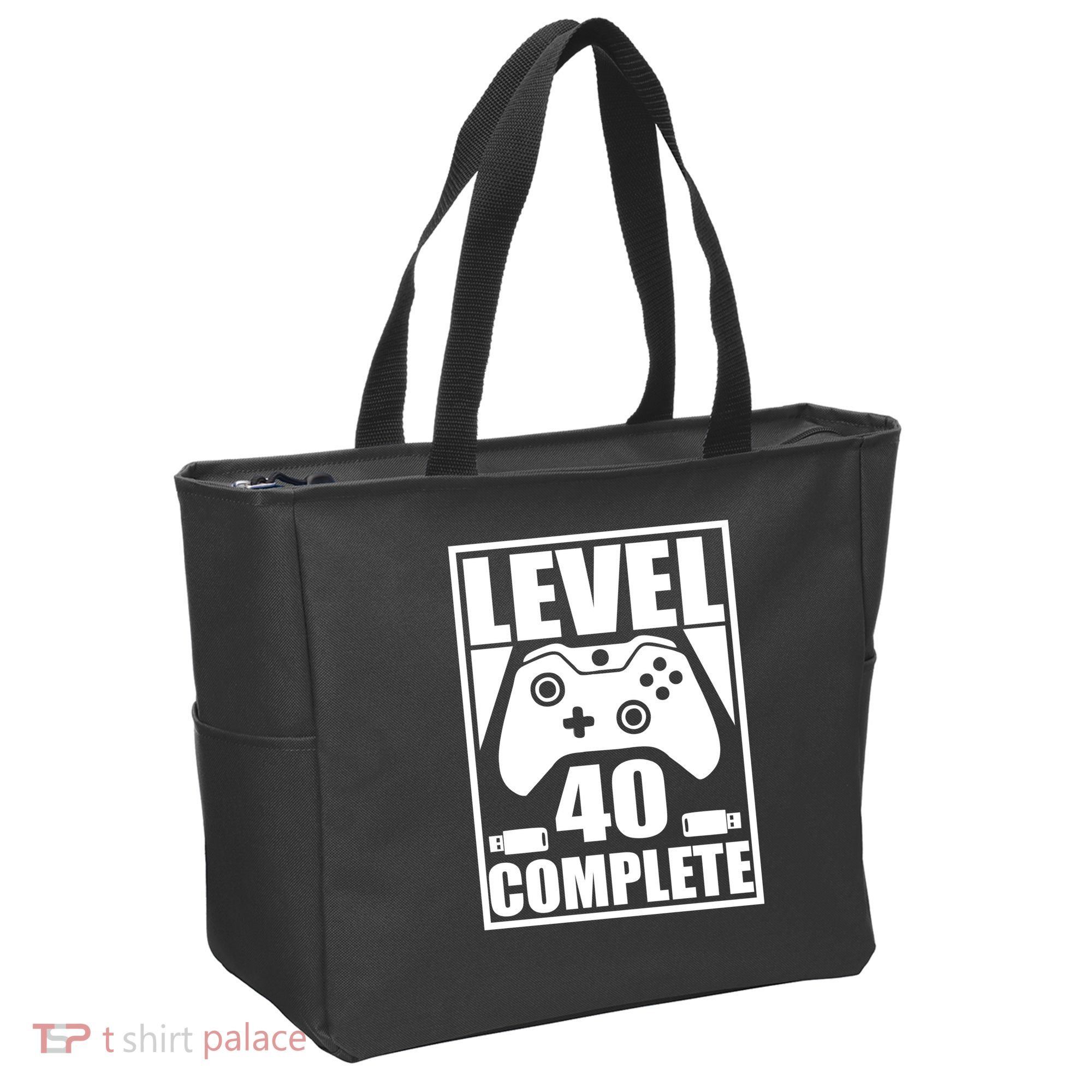 Level 40 Complete Video Gamer 40th Birthday Tote Bag