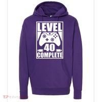Level 40 Complete Video Gamer 40th Birthday Hoodie thumb 0