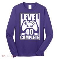Level 40 Complete Video Gamer 40th Birthday Long Sleeve Shirt thumb 0