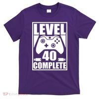 Level 40 Complete Video Gamer 40th Birthday T-Shirt thumb 0