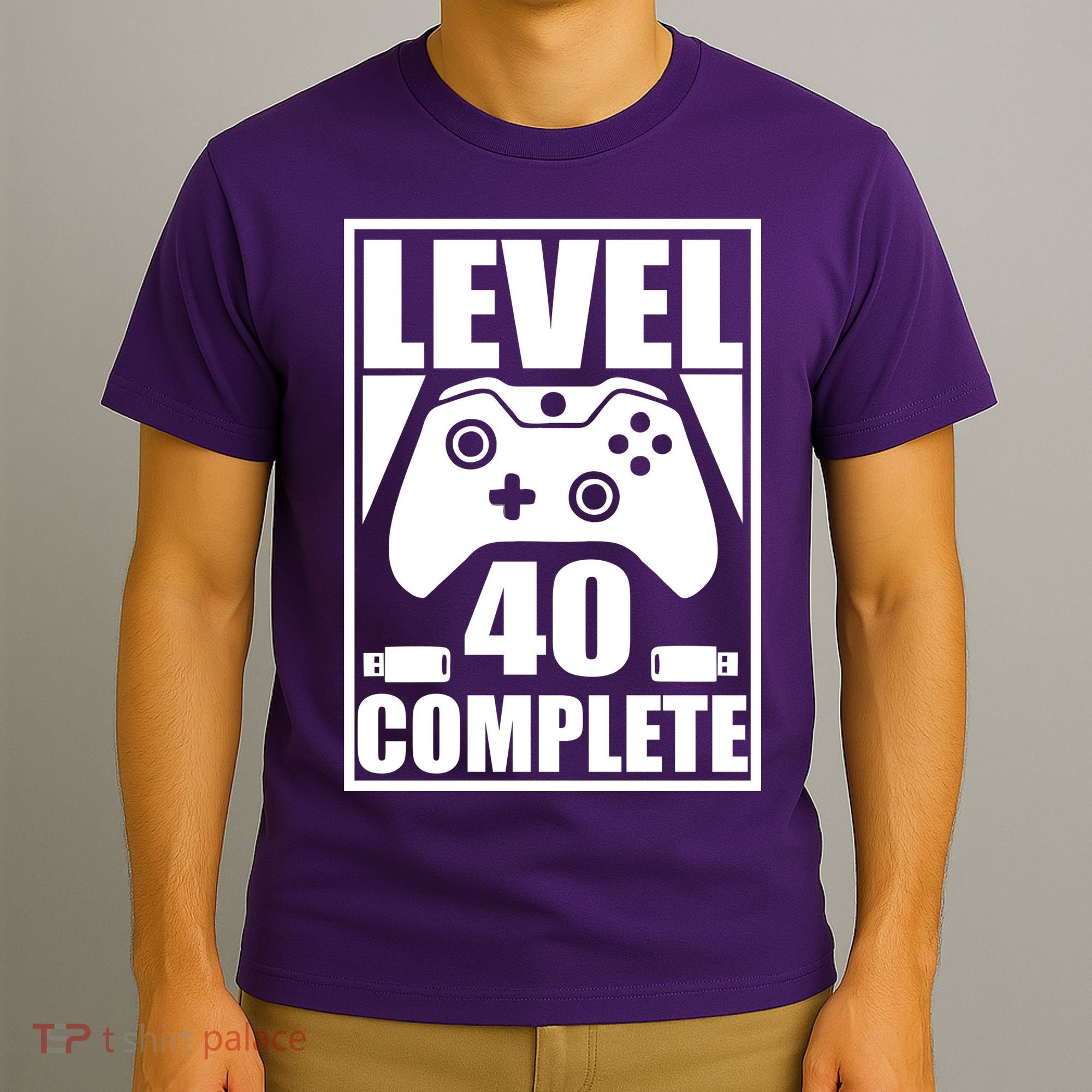 Level 40 Complete Video Gamer 40th Birthday T-Shirt