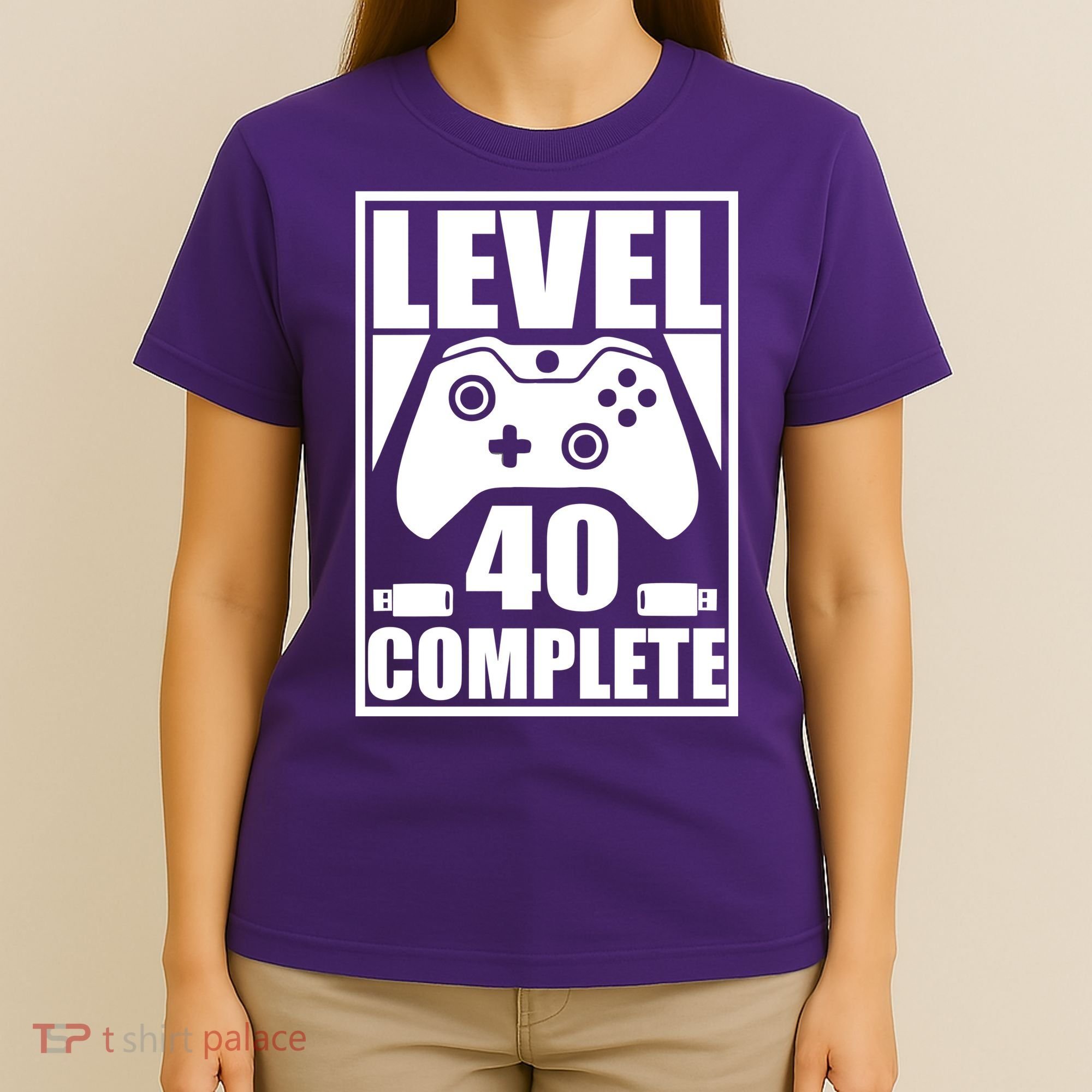 Level 40 Complete Video Gamer 40th Birthday T-Shirt