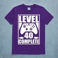 Level 40 Complete Video Gamer 40th Birthday T-Shirt thumb 5