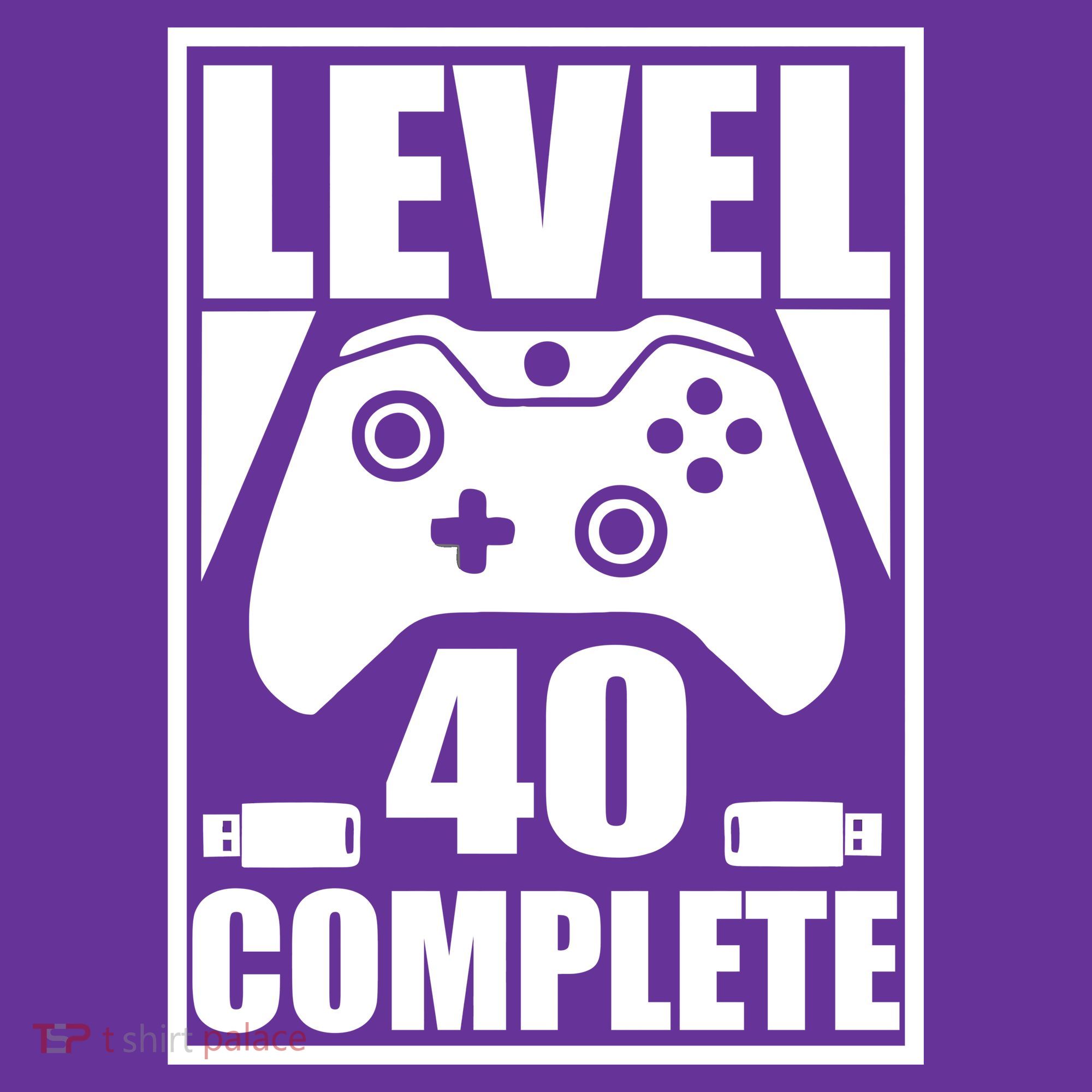 Level 40 Complete Video Gamer 40th Birthday Button
