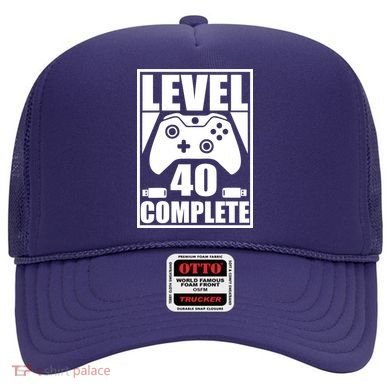 Level 40 Complete Video Gamer 40th Birthday Hat