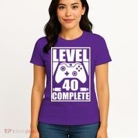 Level 40 Complete Video Gamer 40th Birthday Women's T-Shirt thumb 4