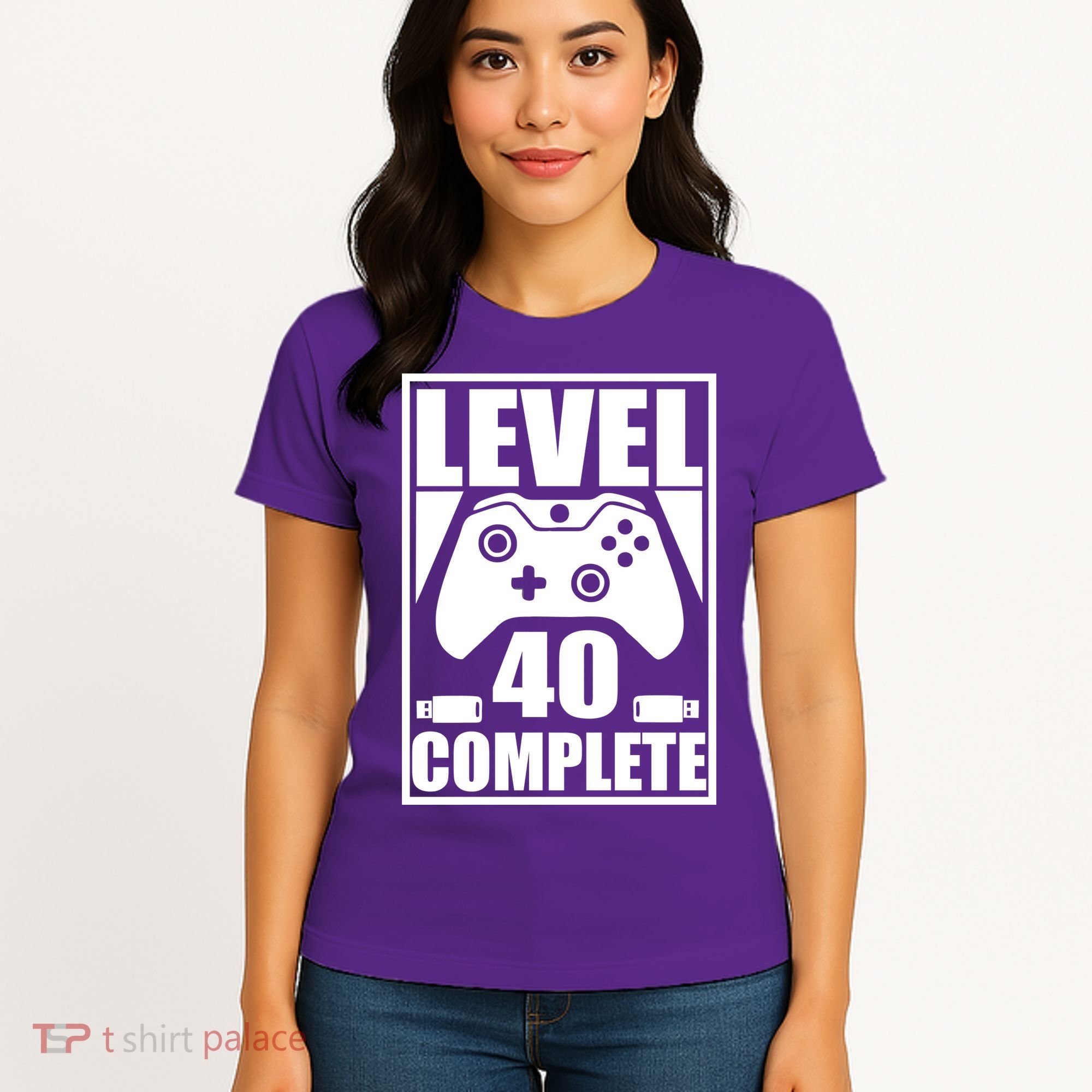 Level 40 Complete Video Gamer 40th Birthday Women's T-Shirt