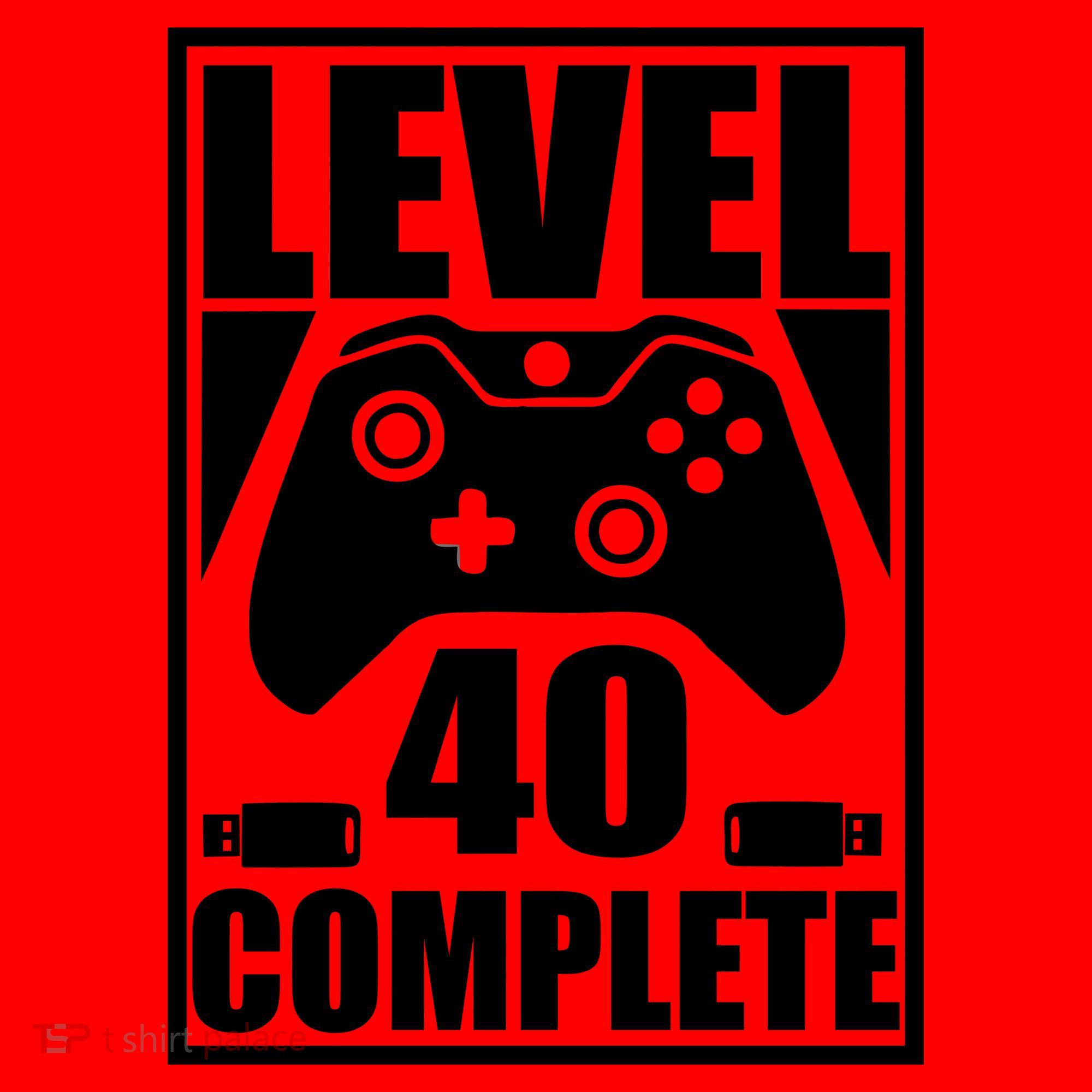 Level 40 Complete Video Gamer 40th Birthday Santa Hat