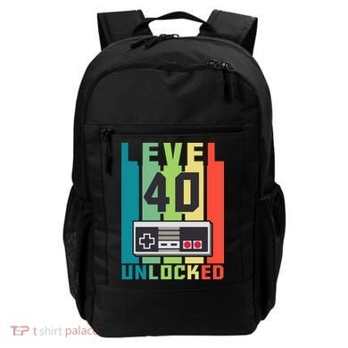Level 40 Unlocked Funny Retro Gamer Birthday Backpack