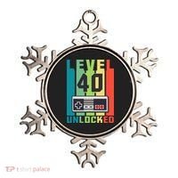 Level 40 Unlocked Funny Retro Gamer Birthday Ornament thumb 0