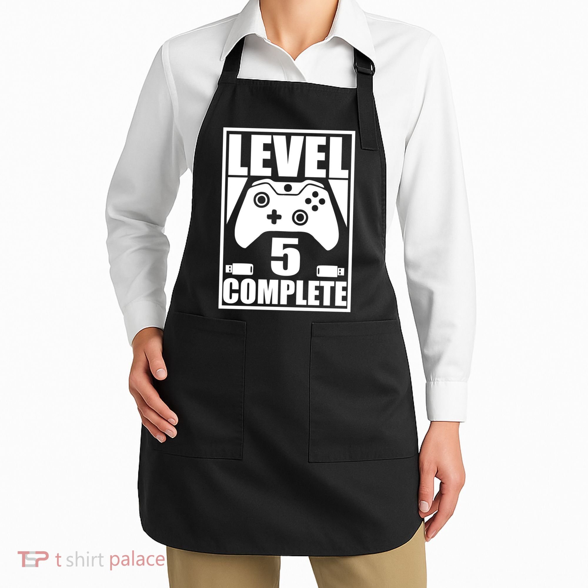 Level 5 Complete Video Gamer 5th Birthday Apron