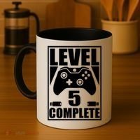 Level 5 Complete Video Gamer 5th Birthday Coffee Mug thumb 4