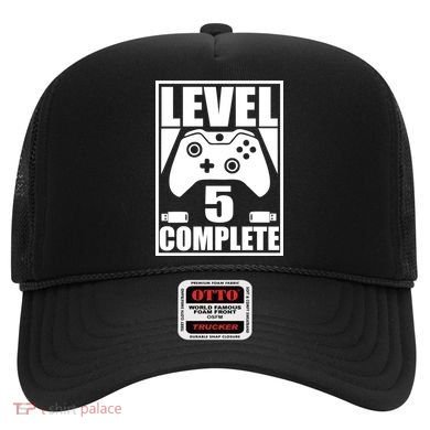 Level 5 Complete Video Gamer 5th Birthday Hat