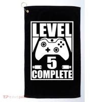 Level 5 Complete Video Gamer 5th Birthday Golf Towel thumb 0