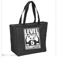 Level 5 Complete Video Gamer 5th Birthday Tote Bag thumb 2