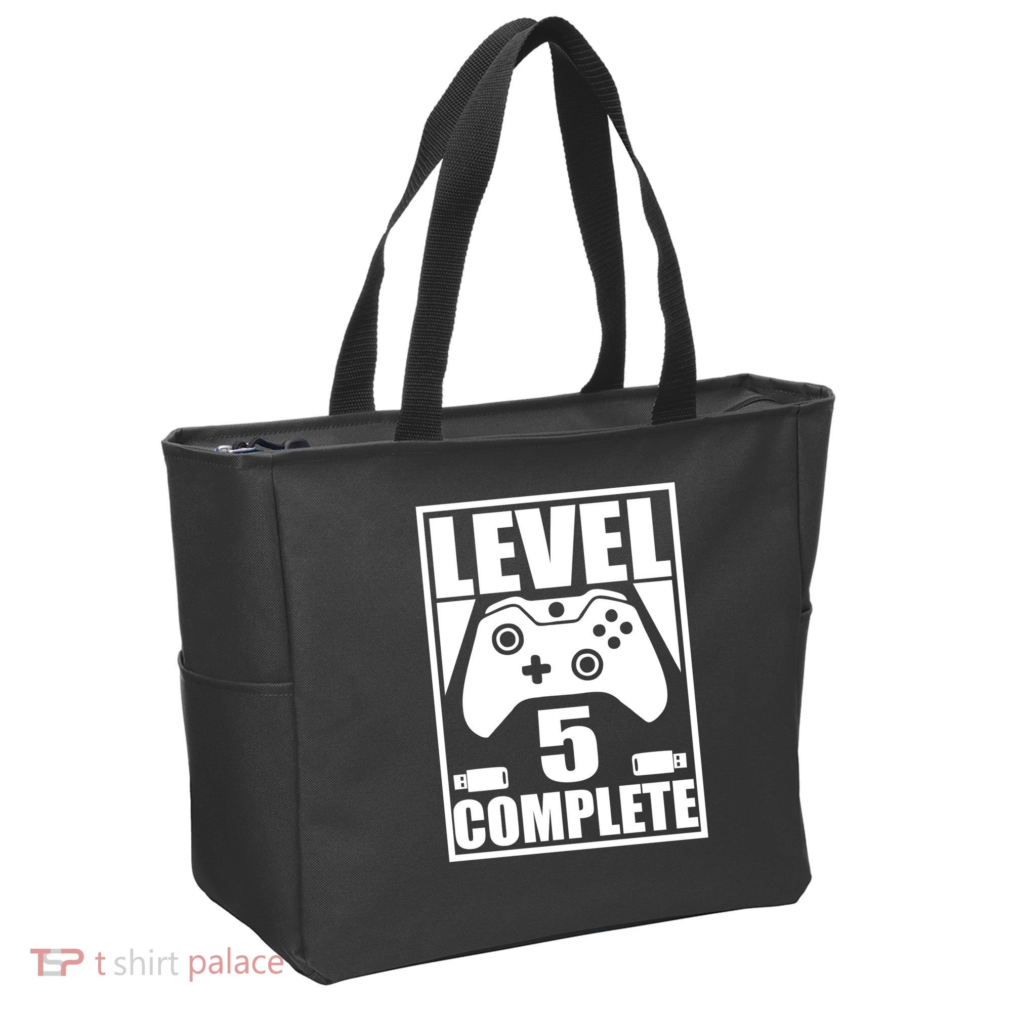 Level 5 Complete Video Gamer 5th Birthday Tote Bag